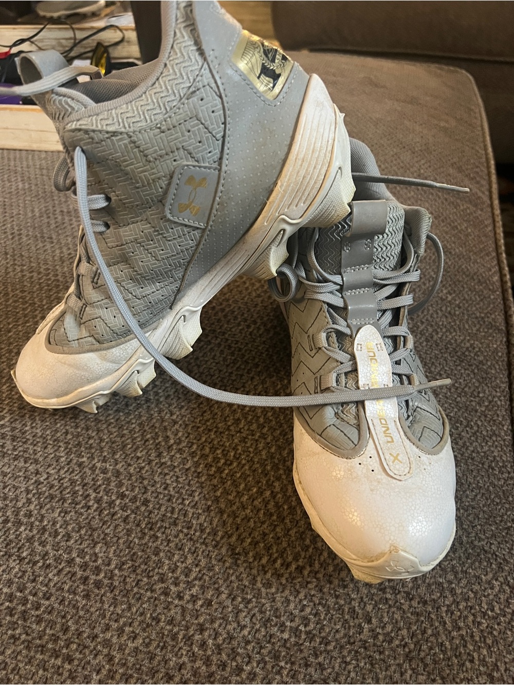 Under Armour gray Bryce Harper Show Cleats Size USA 7
